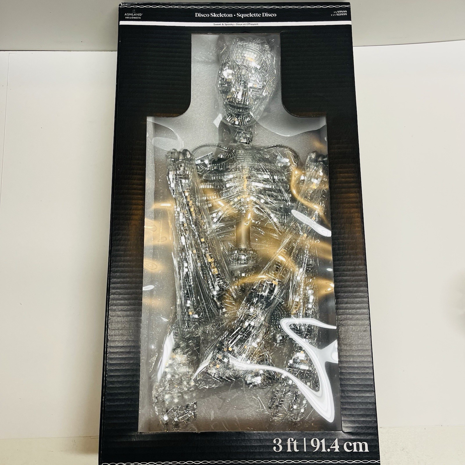 Ashland Disco Skeleton 3ft. Halloween Decor Brand New In Box SEALED!
