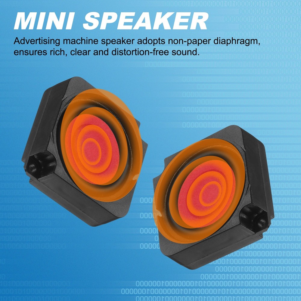 2W 8Ω Mini Speaker, 4PCS Full-Range Portable Micro Loudspeaker, Black Red