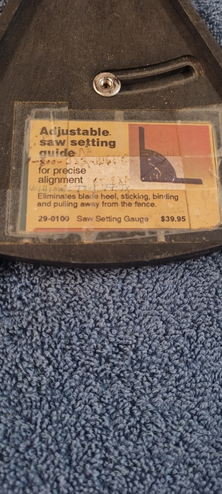 Vintage Adjustable Saw Setting Guide/Square By Exact Cuts