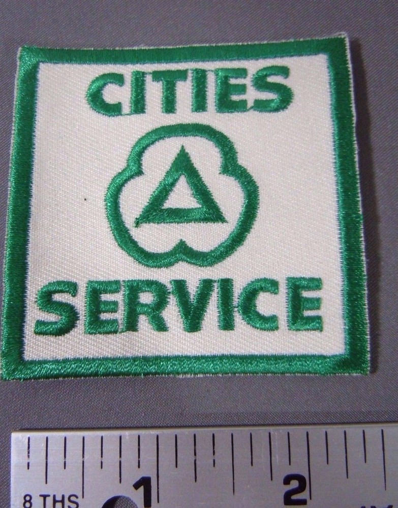 CITIES SERVICE Embroidered Iron On Uniform-Jacket Patch 2 1/2"