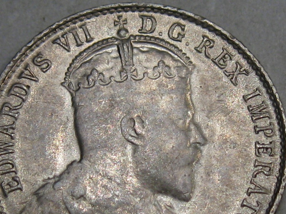 AU 1906 Silver 5¢ Cent CANADA Edward VII. #14