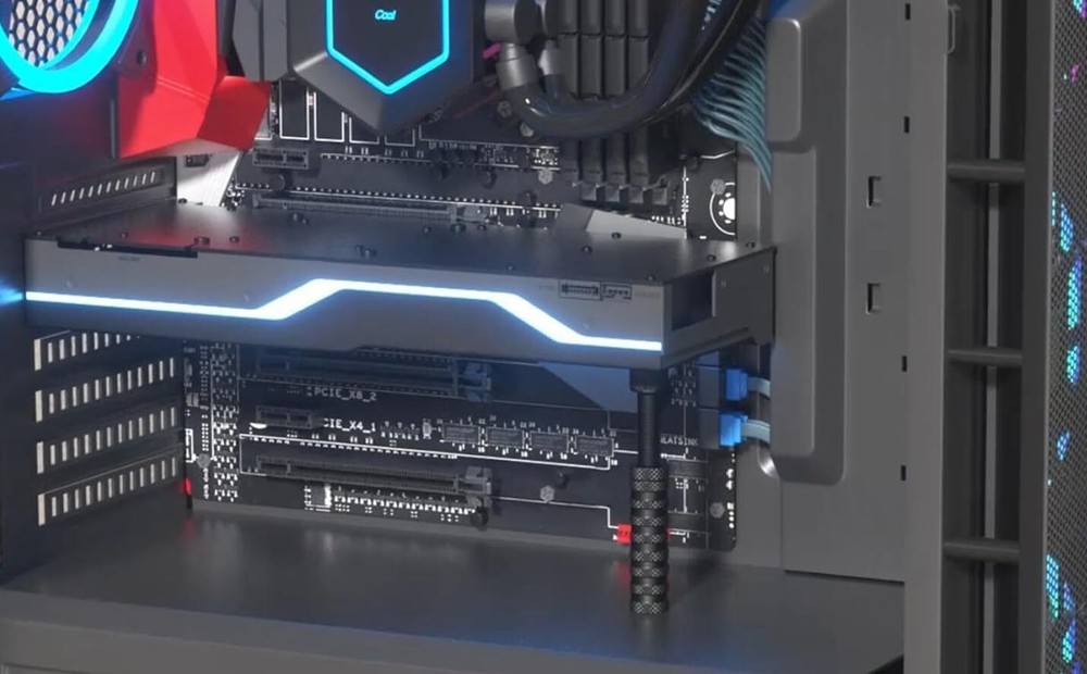 GPU Sag Support Bracket 2.75-4.52 Inch Adjustable Holder Non-Slip Black