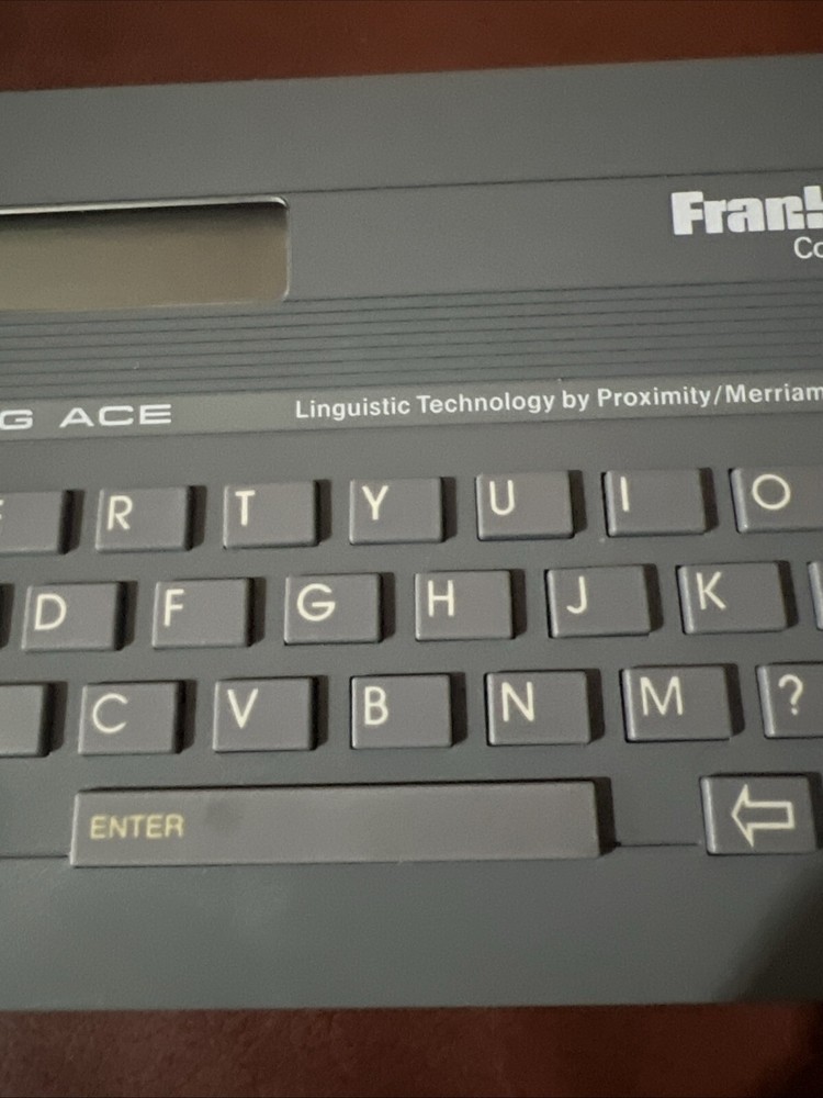 Franklin Computer Spelling Ace Linguistic Technology Model SA 98 Tested