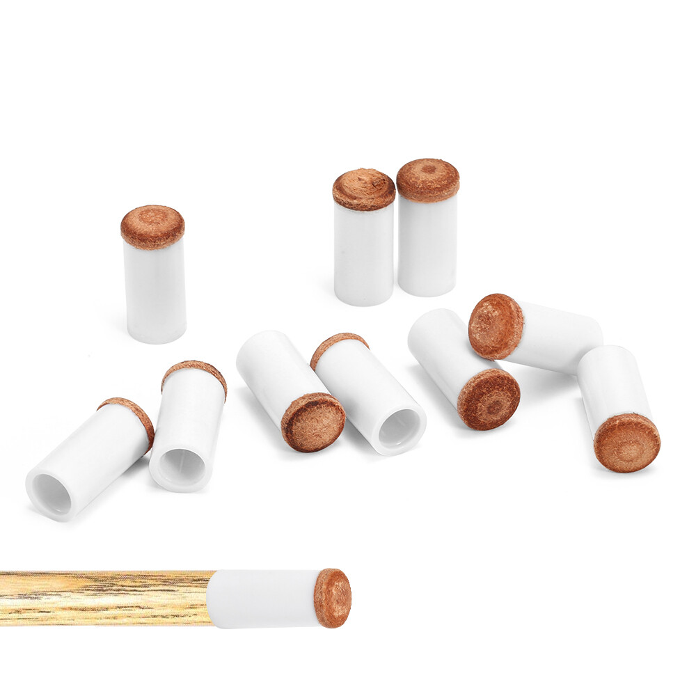 10PCS Pool Tips Hard Stick Ferrules Billiard Head 12MM S1W3