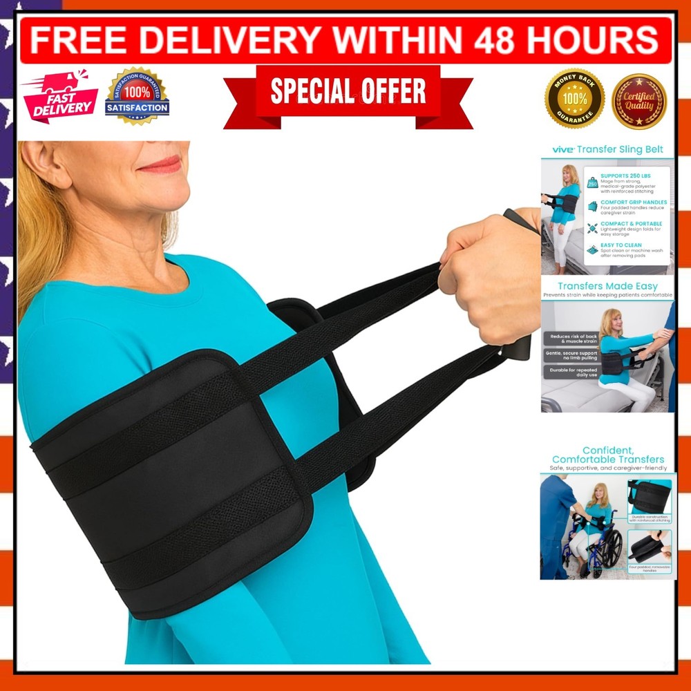 Ergonomic Transfer Sling - Gait Belt for Safe Elderly & Disabled Lifting