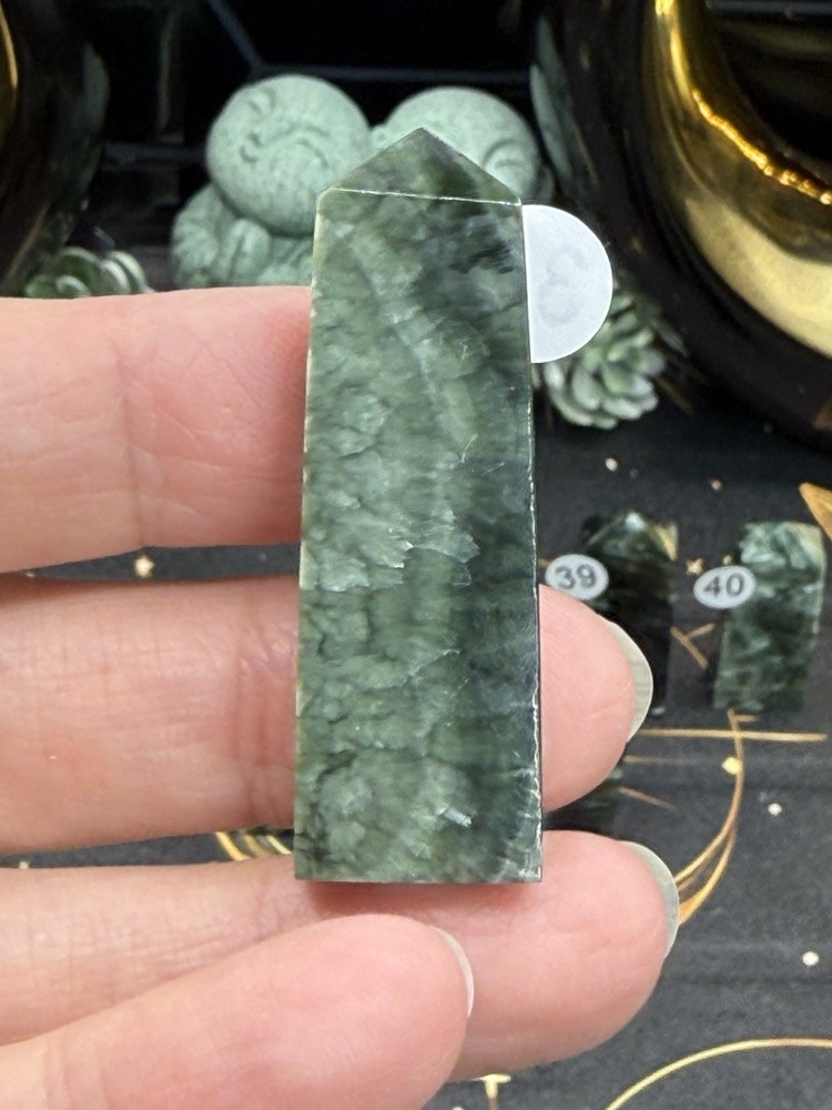 Natural Seraphinte Mini 4-sided points great patterns on these Free shipping