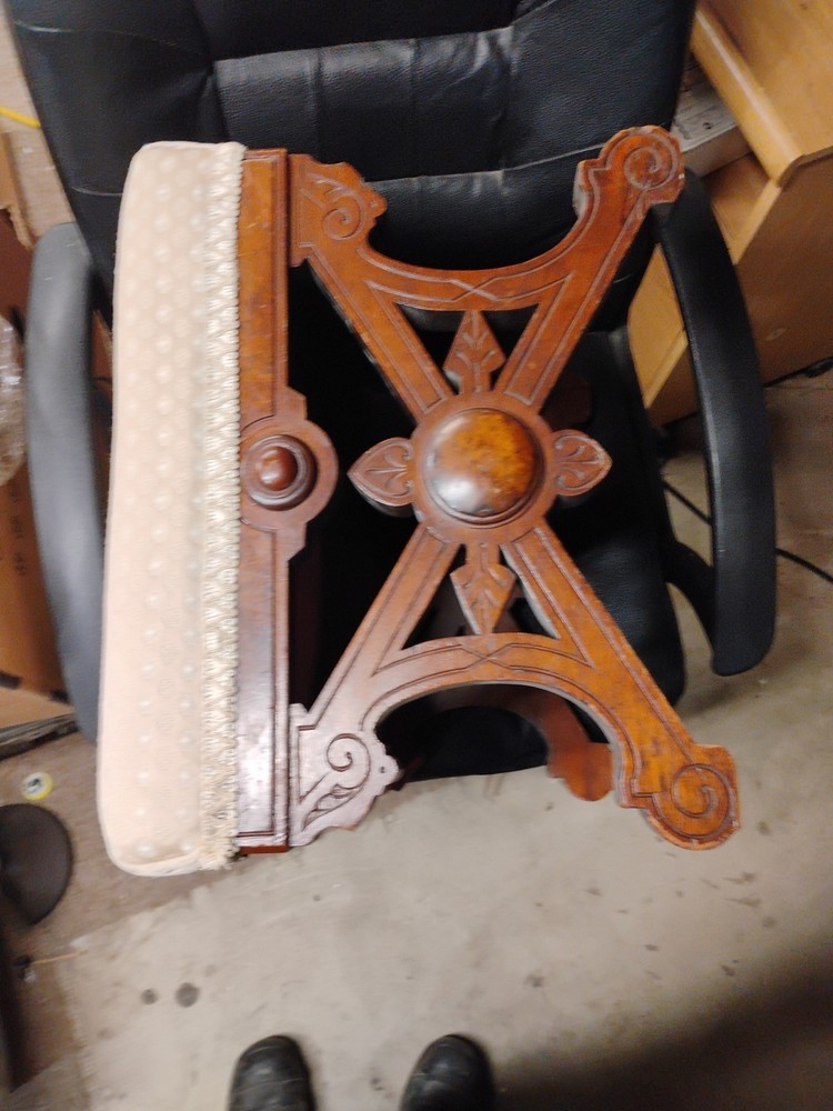 Antique Mahogany Piano Stool Or Ottoman Mint Condition