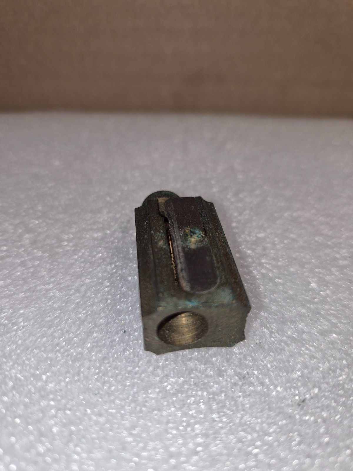 Vintage DUX Brass Adjustable Pencil Sharpener with Leather Case