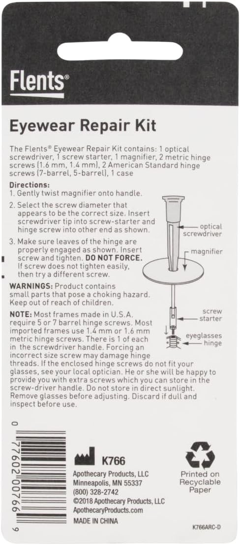 Eye Glasses Repair kit, with Magnifying Glass
