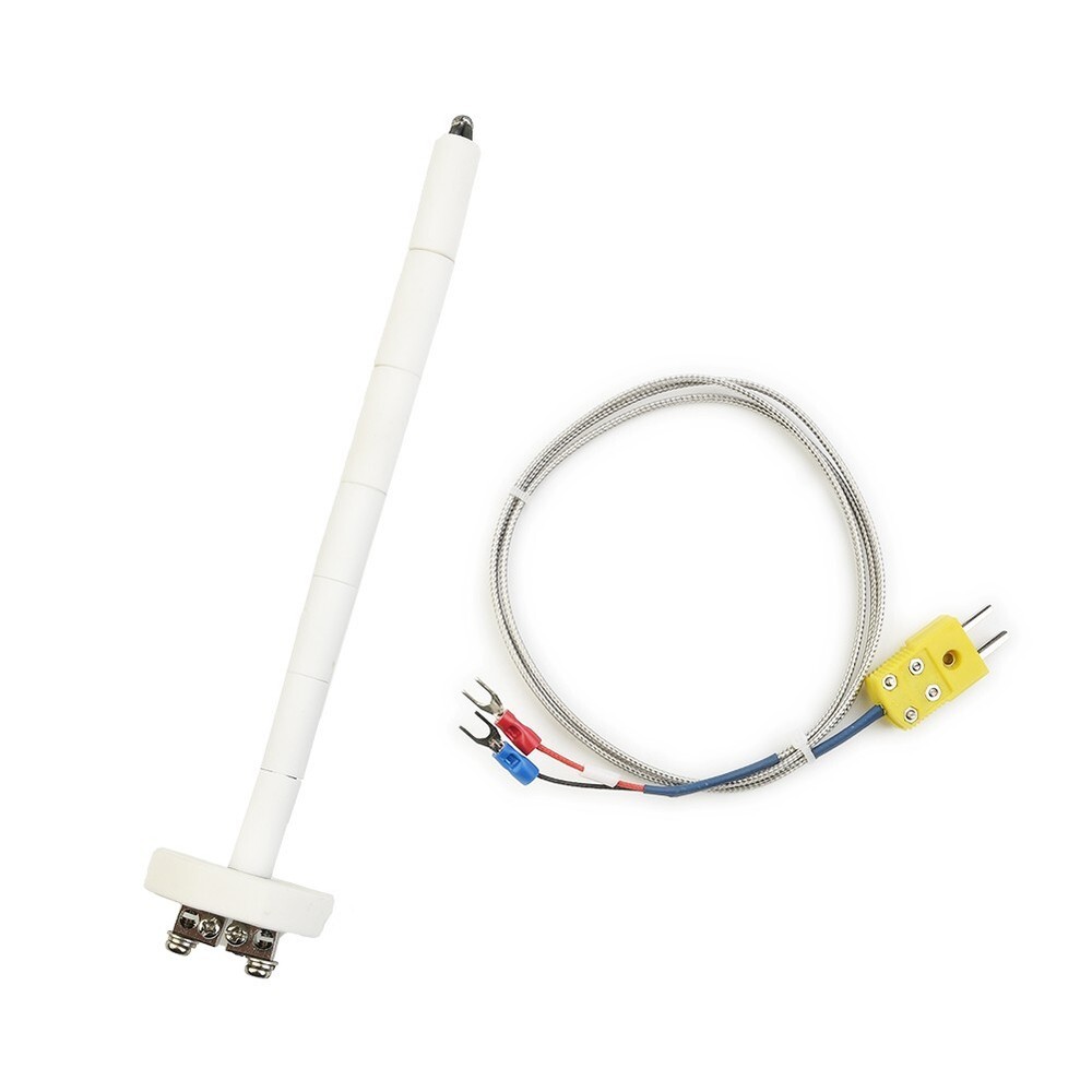 Very High Temperature K-Type Thermometer Ceramic Probe Forge Crucible Kiln