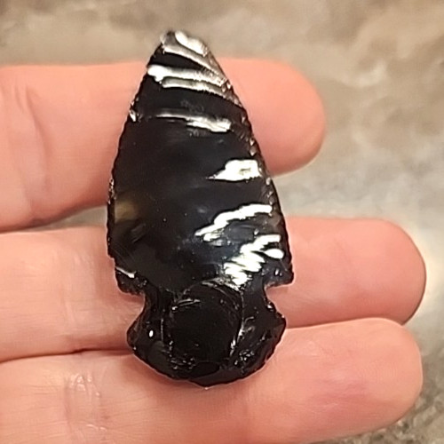 Black Obsidian Arrowhead