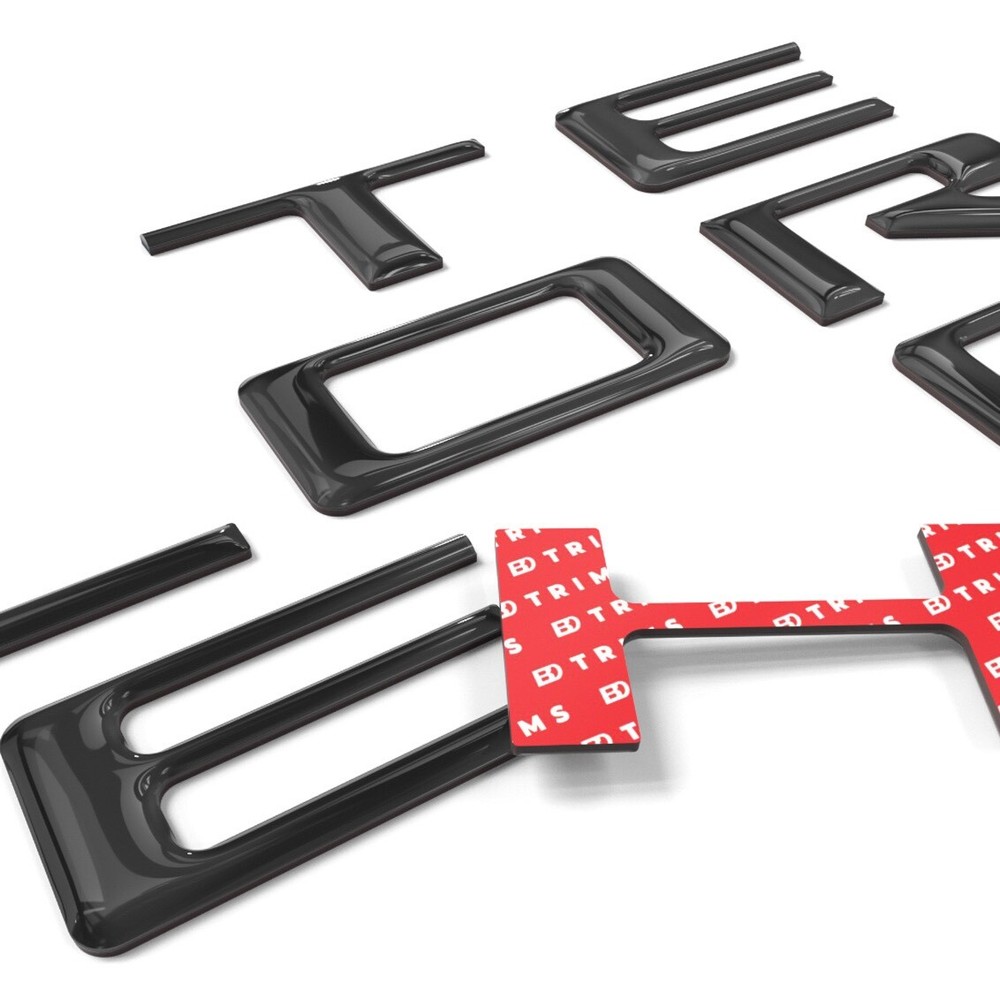 Black 3D Domed Raised Tailgate Letters compatible with Silverado 2019-2026