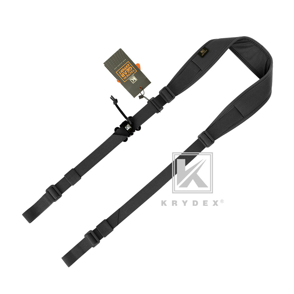 KRYDEX Tactical Sling Modular Slingster Pull Tab 2-Point Sling Adjustable Black