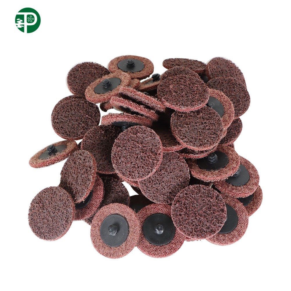 50Pcs 2In Medium Surface Conditioning Discs Roll Lock Die Grinder Sanding Pads