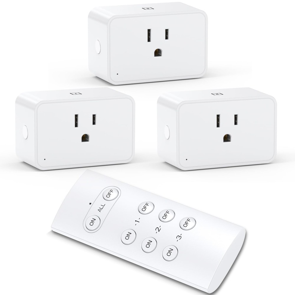 Wireless Electrical Outlets with Remote Control, 1875W/15A, 100FT Range, ETL ...