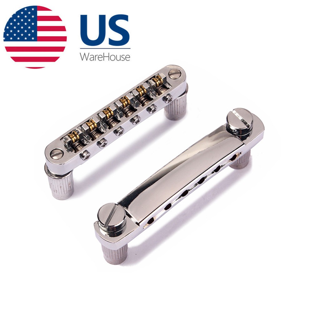 Roller Saddle Tune-O-Matic Guitar Bridge Tailpiece Stud for LP SG Replace