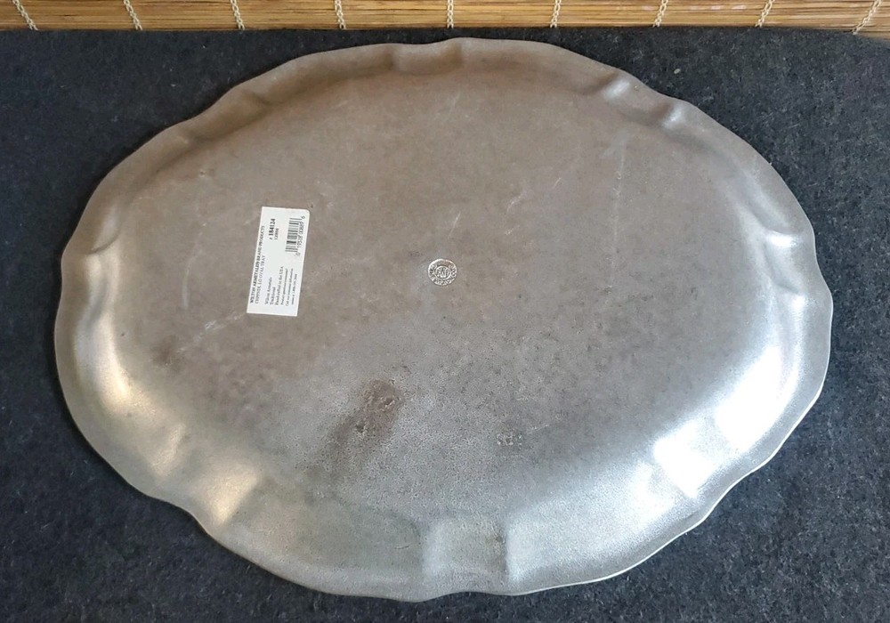 Wilton Armetale Chippendale Large Oval Serving Tray
