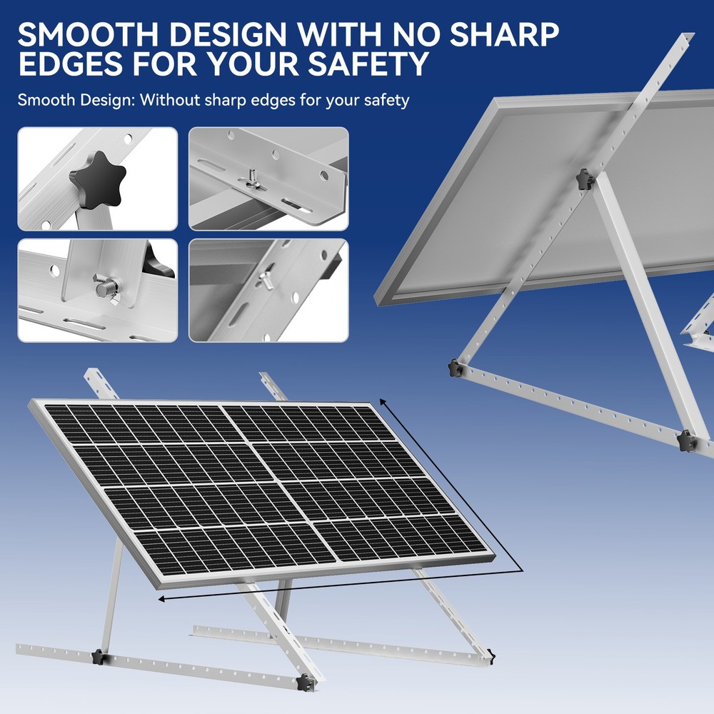 4 Sets 45in Solar Panel Brackets Tilt Mount Brackets kit Adjustable Frame
