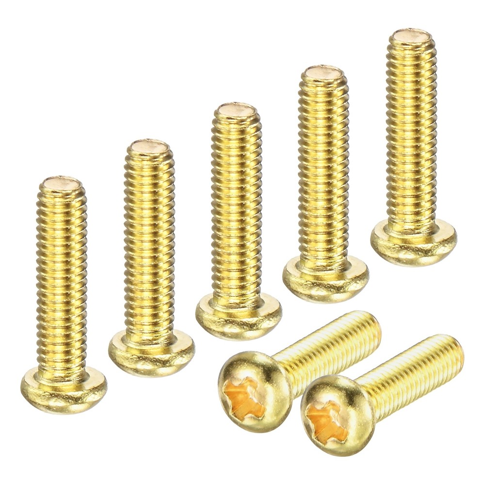 20-Pack M3x12mm Pan Head Machine Screws Brass Screw Brass