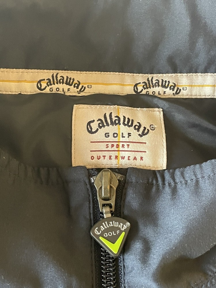 Callaway Golf Men XL Navy Pullover Jacket Half Zip Outerwear Brushed Microfiber