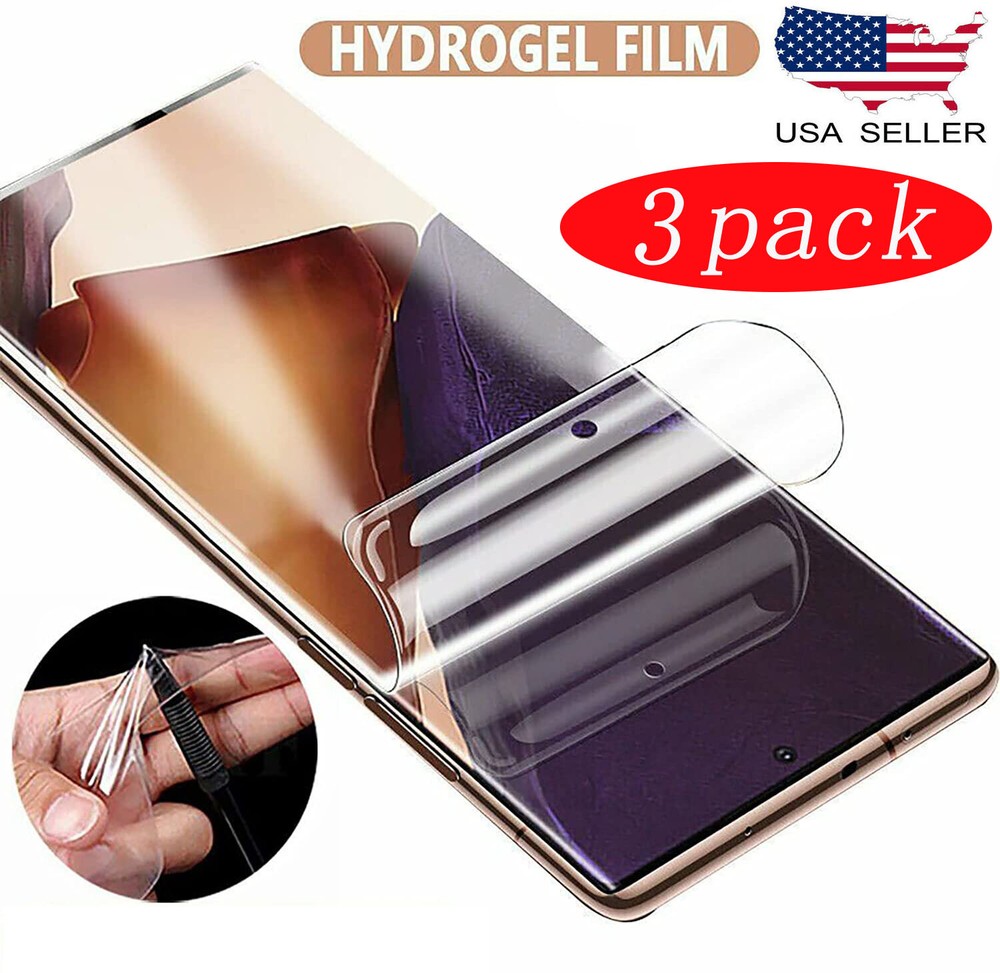 3-Pack HYDROGEL Screen Protector Samsung Galaxy S26 S25 S24 S23 Ultra Note Plus