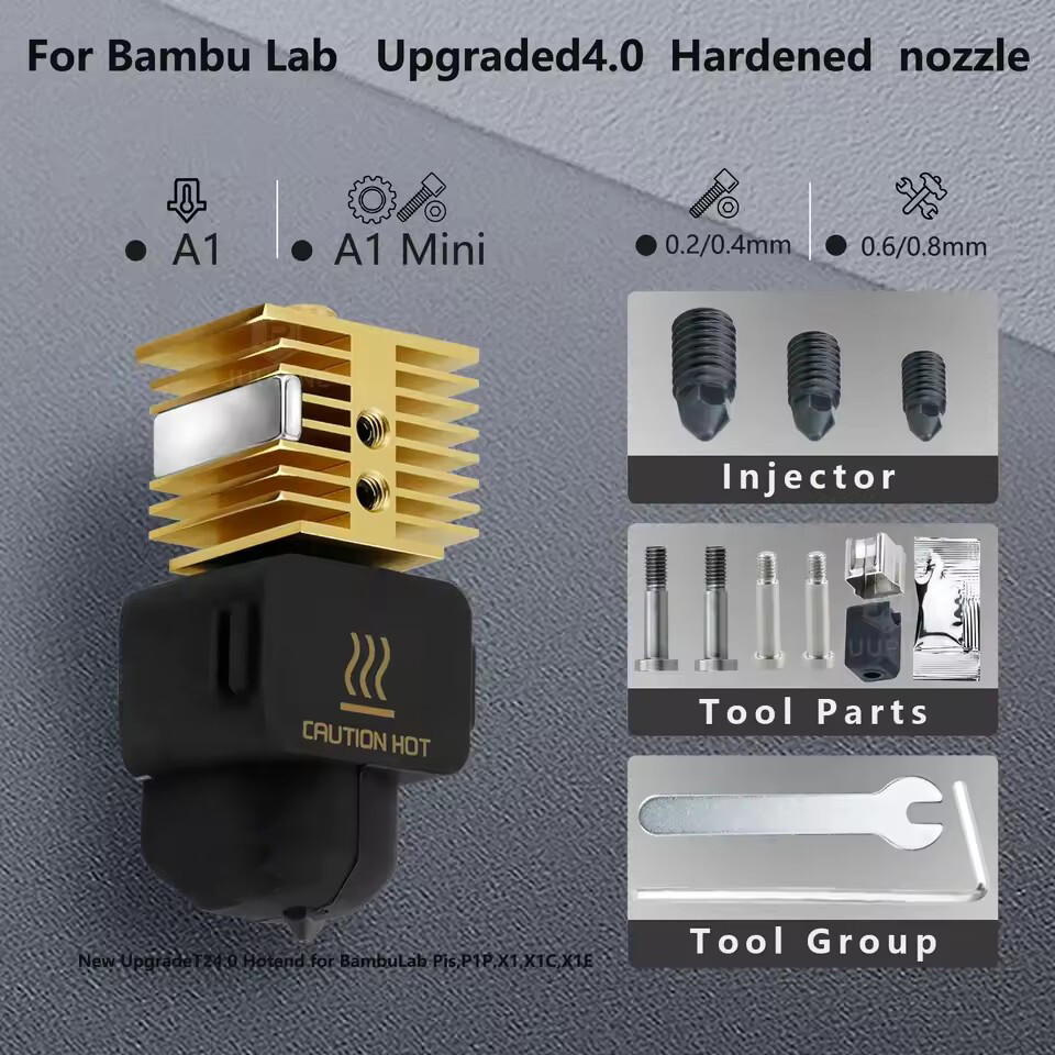 Hotend Extruder Head Nozzle Kit for Bambu Lab A1 /A1 mini 3D Printer Accessories