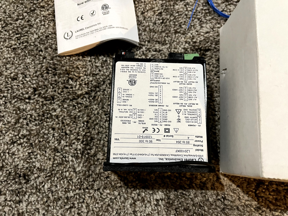 Laurel Electronics L20100KF Series 2 Digital Process Panel Meter