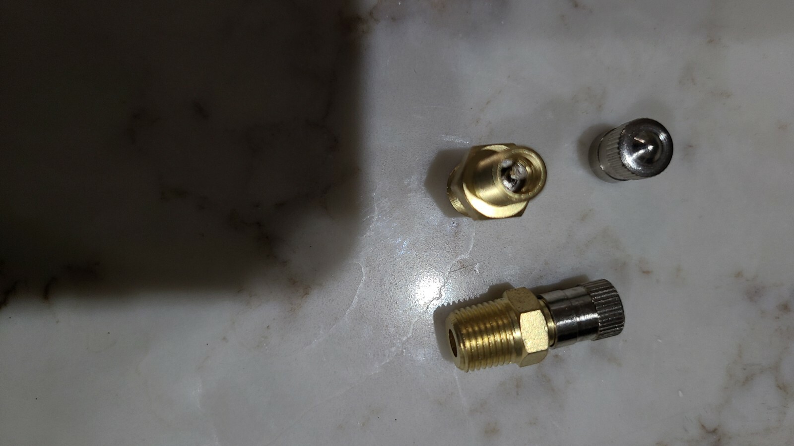 2pcs 1/8" NPT Solid Brass Air Compressor Tank Fill Valve Plated Schrader