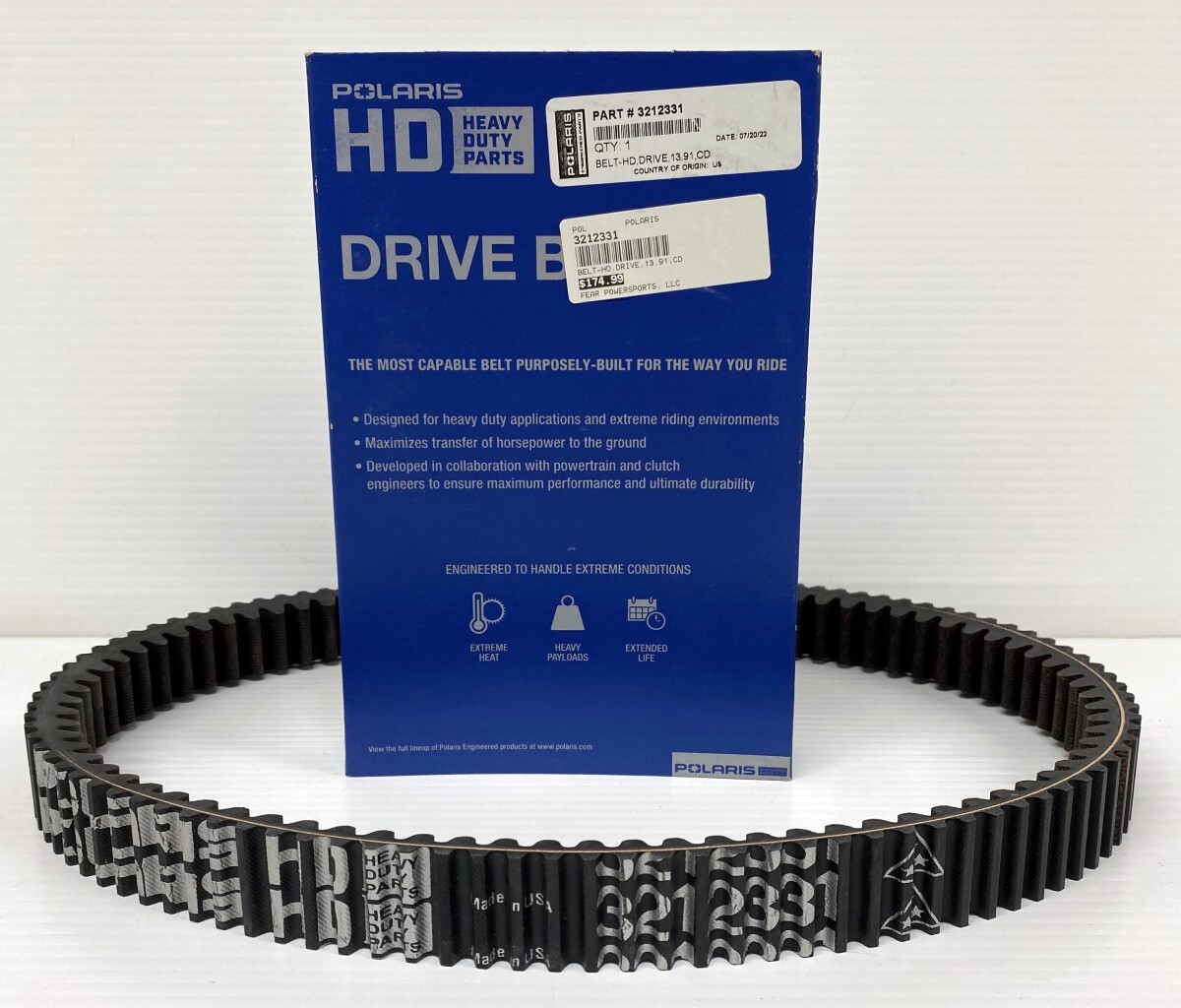 Polaris Heavy Duty Drive Belt - OEM Polaris 3212331 - Sportsman 850 1000 Models