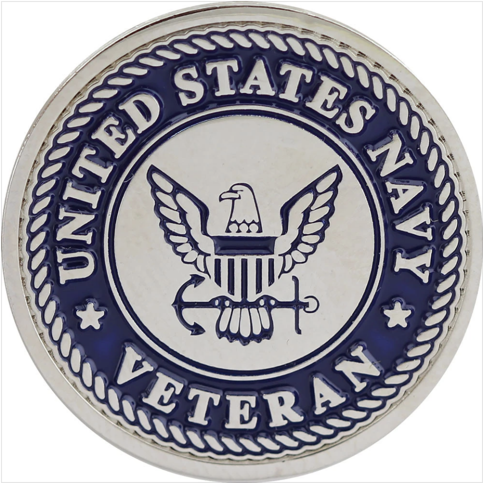 GENUINE U.S. LAPEL PIN: NAVY VETERAN