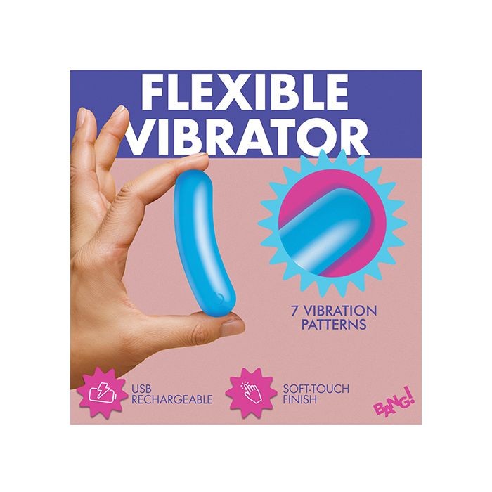 Bang! Flexible Silicone Bullet - Blue