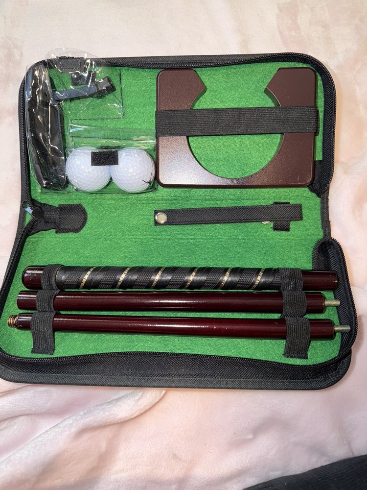 Executive Golf Putting Practice Kit Portable Indoor Putter Training Tool Office