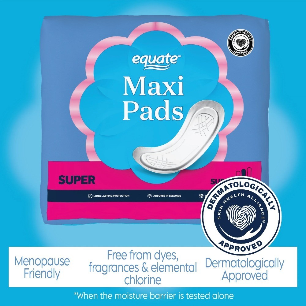 Super Absorbency Maxi Pads, Size 2, 48 Count (3 Pack)