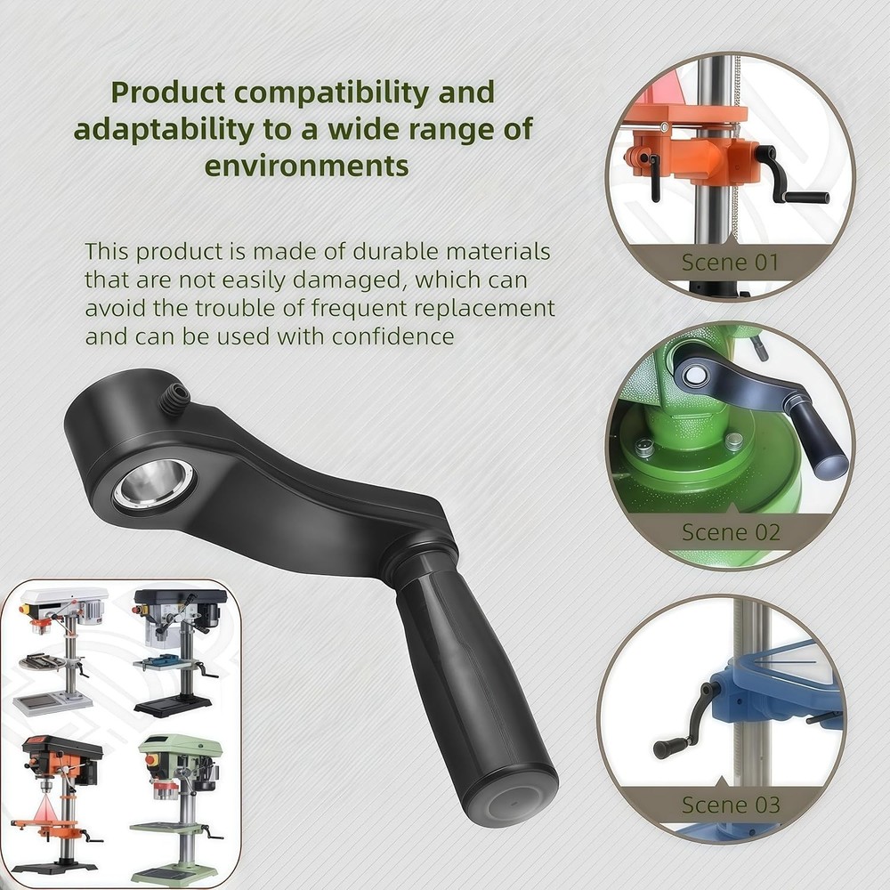 3.7-Inch Drill Press Crank Handle - Easy Install T-Handle for Professionals