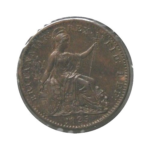 elf British Farthing 1825 George IV