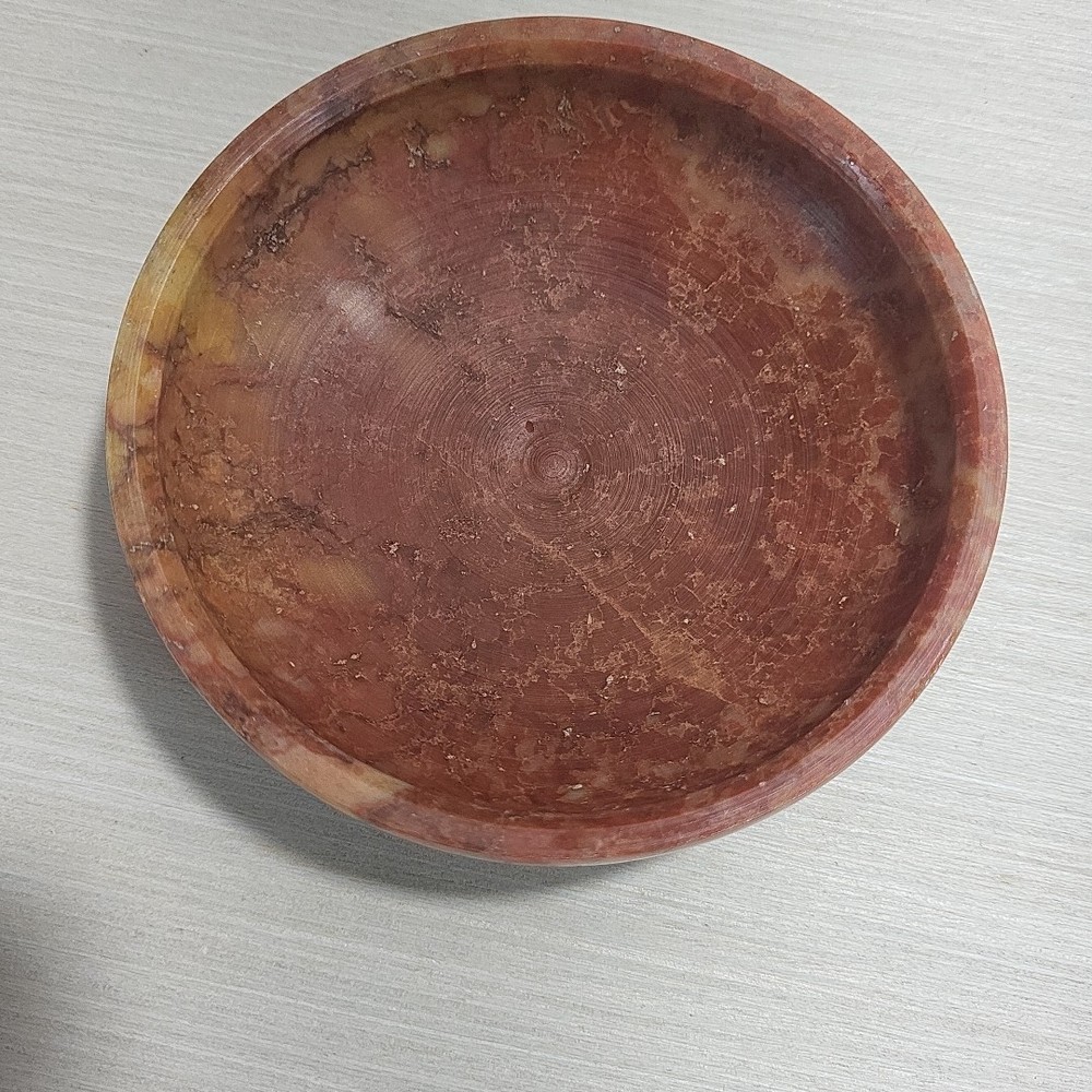 Round Lidded Soapstone / Trinket Dish Incense Burner