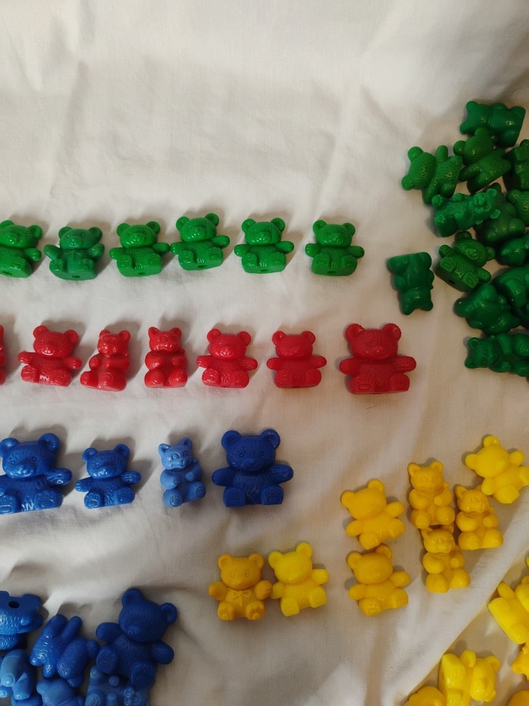 Math Manipulative Colorful Baby Bear Counters Counting Sorting Learning 134 Pcs
