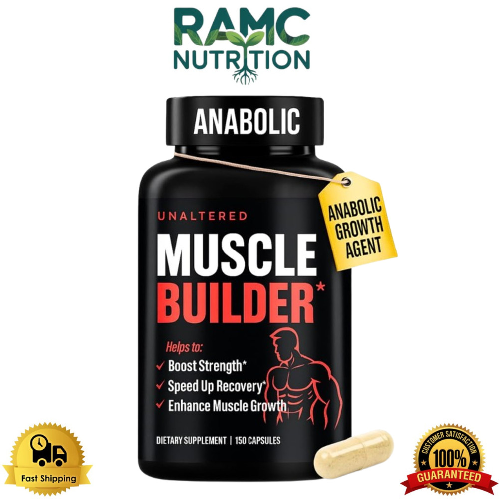 UNALTERED Muscle Builder for Men, Growth, Size, Strength - 150 Capsules