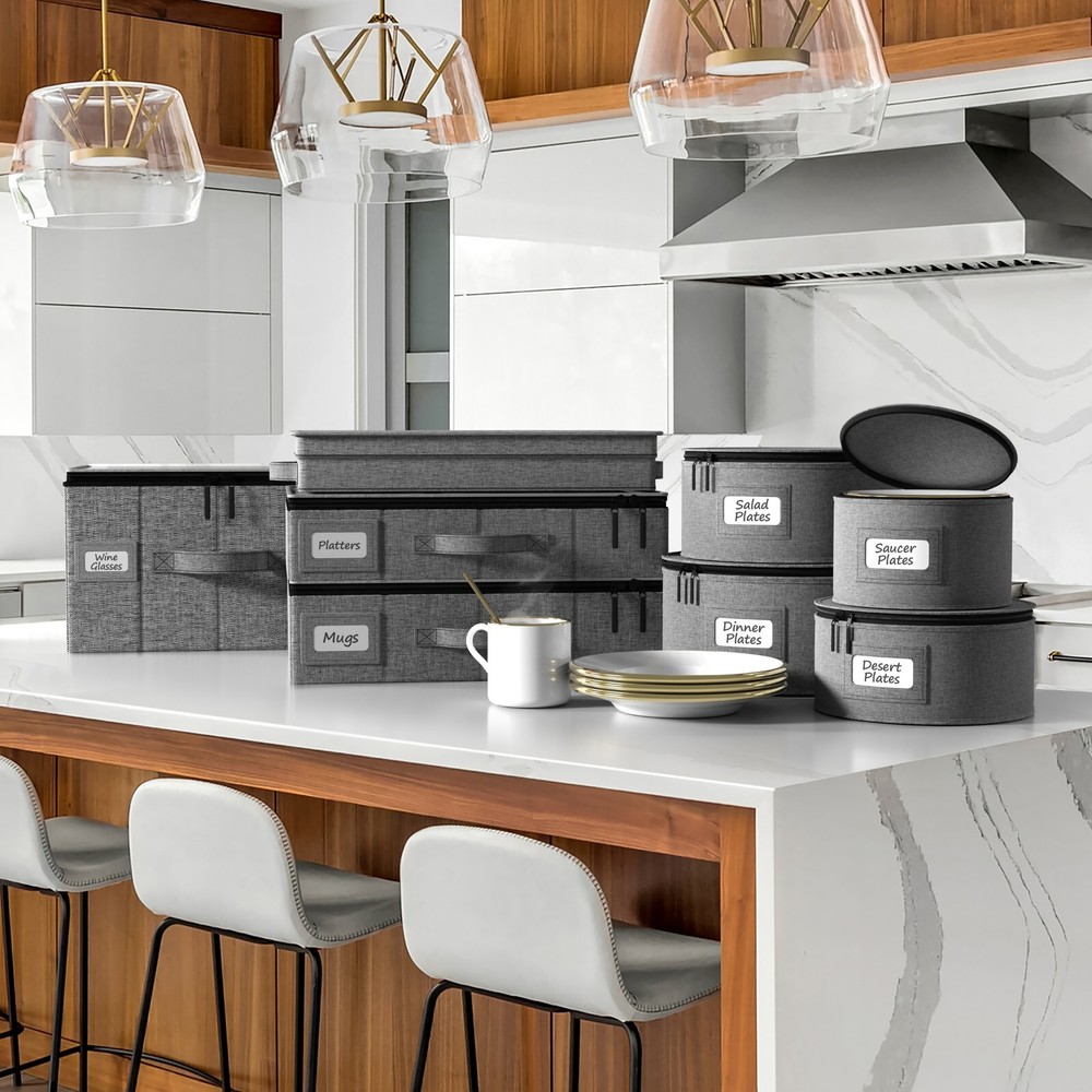 Dinnerware Storage Set (Gray)