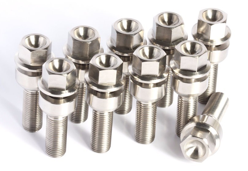 Porsche 911 Titanium Lug Bolt for 10mm Spacer Aerospace Grade Titanium 10pc 39mm