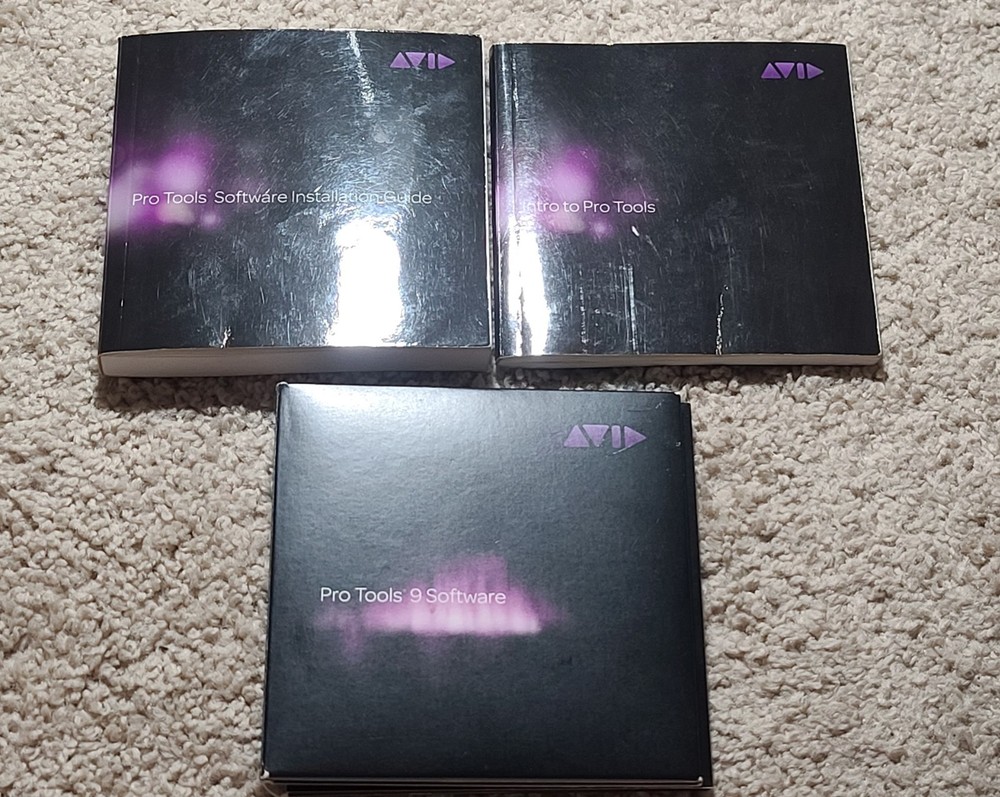 Avid Pro Tools 9 Softwares 3 Discs And Booklets - USED - READ DESCRIPTION!