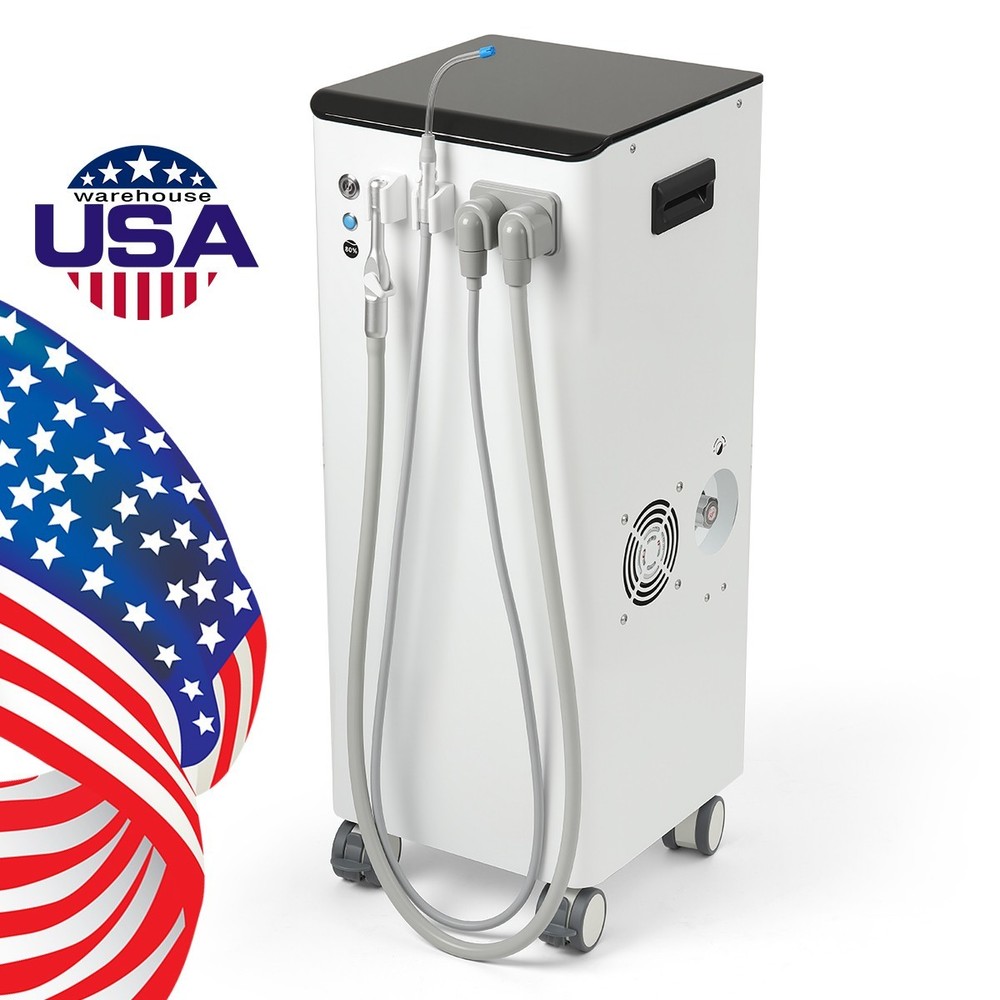 Portable Dental Suction Unit Mobile Suction Vacuum Pump Machine/ Saliva Ejector