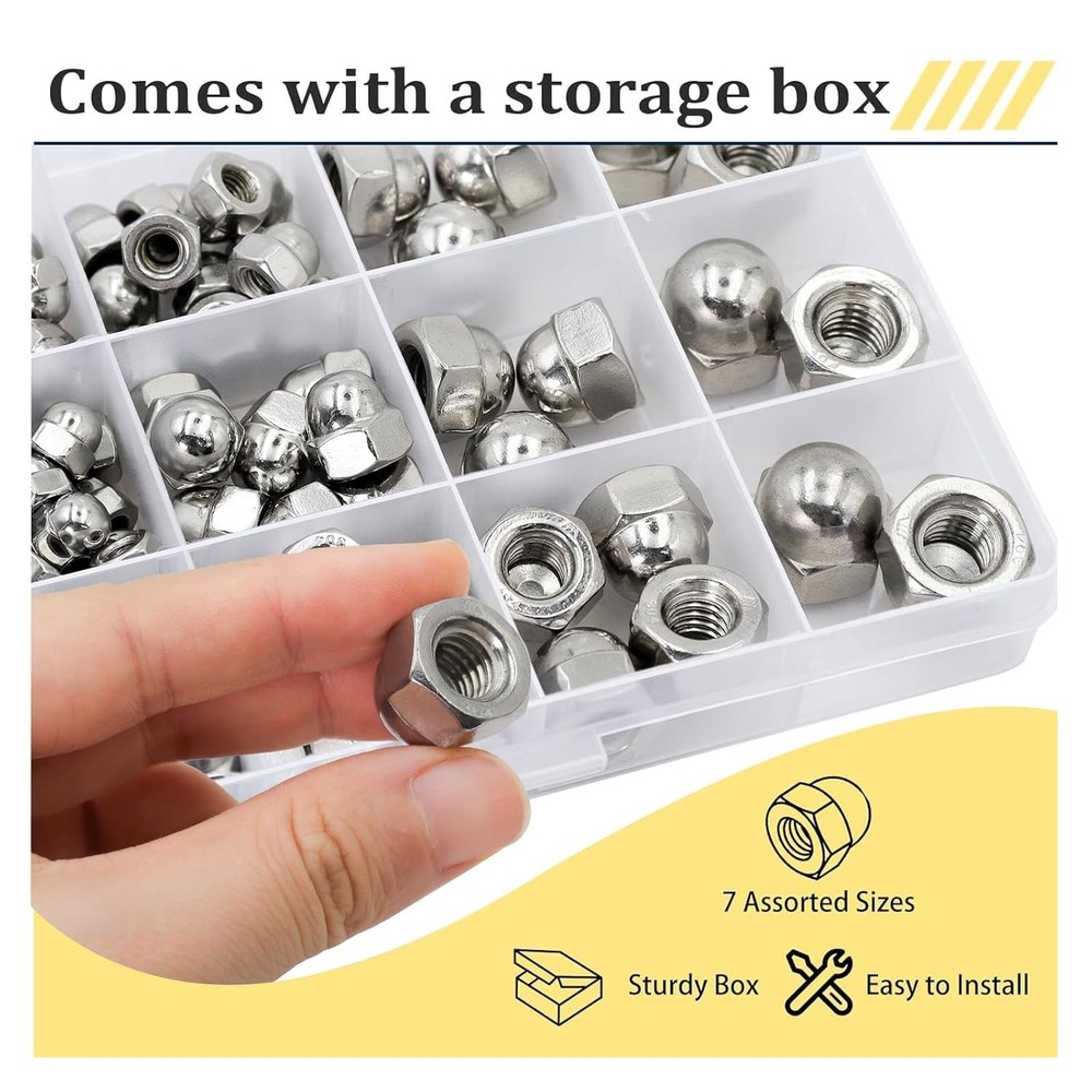 Stainless Steel Acorn Cap Nuts Kit