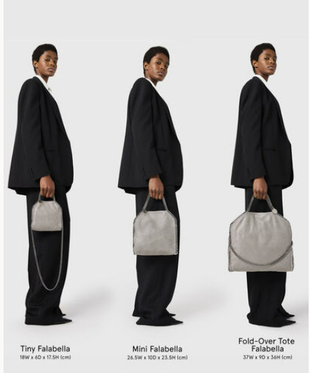 Stella McCartney Falabella Fold-over Tote Shoulder Bag Dark Gray UK 128778