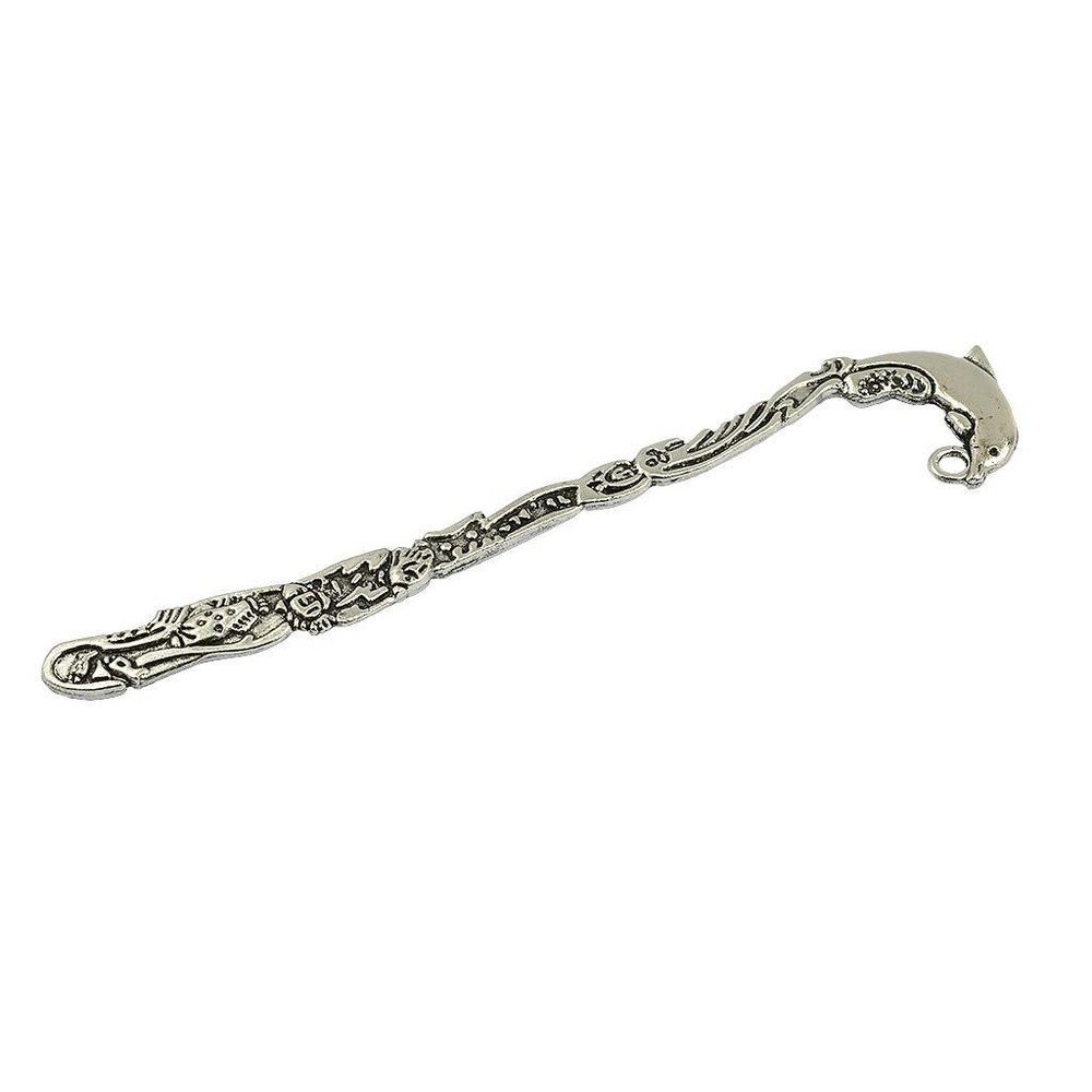 6pcs Alloy Dolphin Pattern Bookmarks With Hole Home school