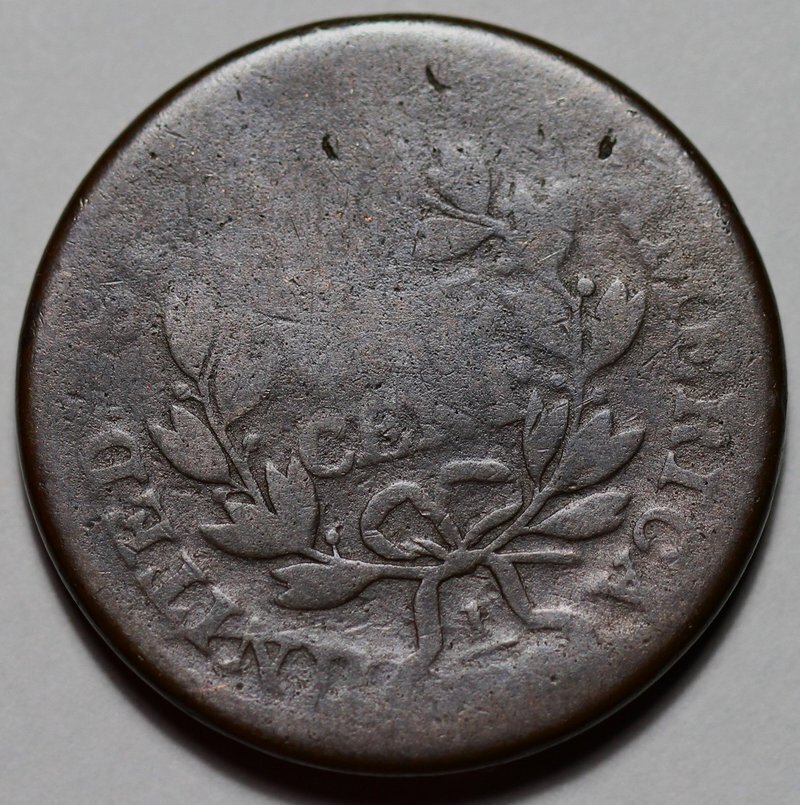 1801 Draped Bust Large Cent - 3 Error Reverse - US 1c Copper Coin