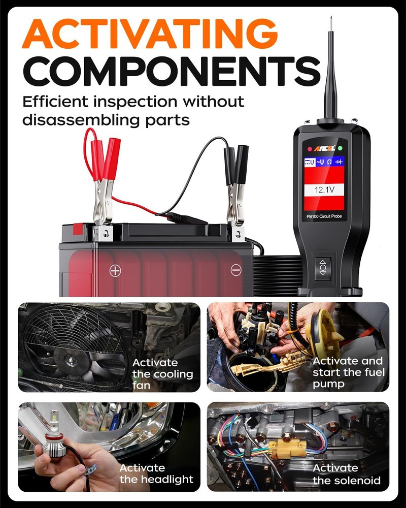 Car PowerScan Electrical Tester Power Probe Circuit Tester AVOmeter Diagnostic