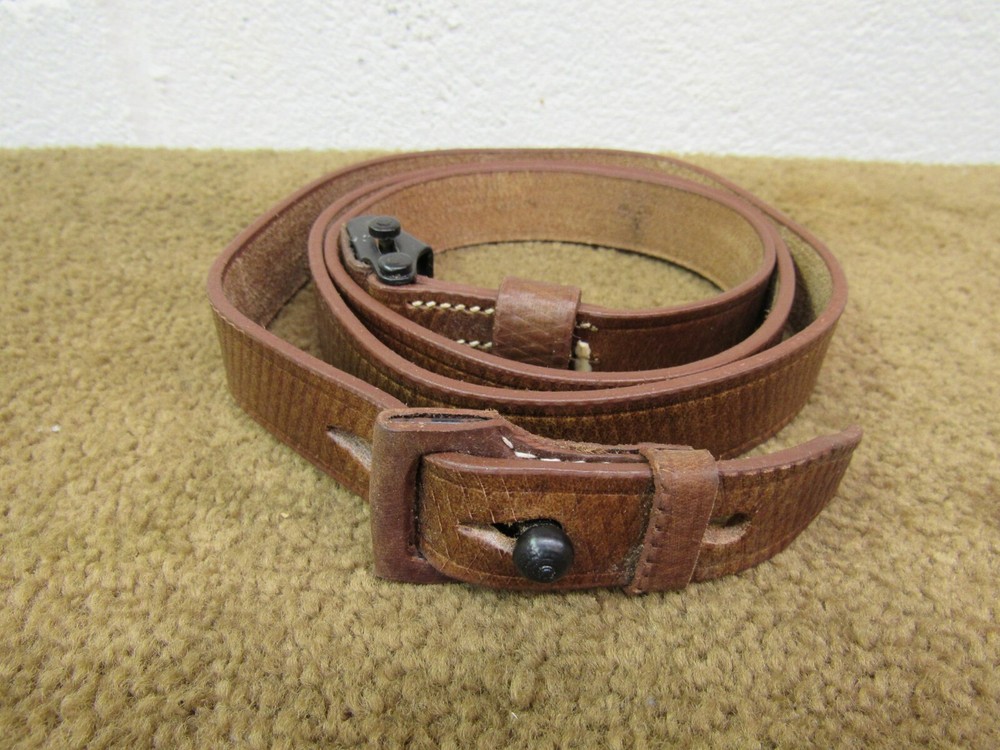 WW2 German K98 Mauser Leather Sling Maker Code & Date Stamp Yugo M48 Repro
