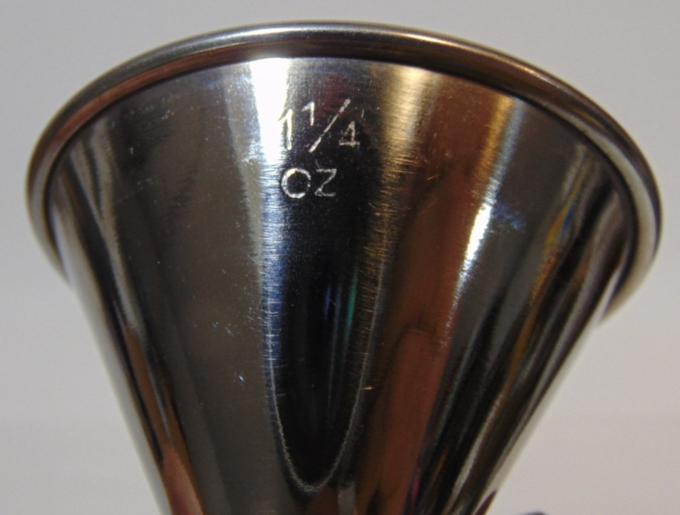 Cocktail Jigger 3/4oz & 1.25oz Double Sided Bar Shot Measure Stainless Steel NEW