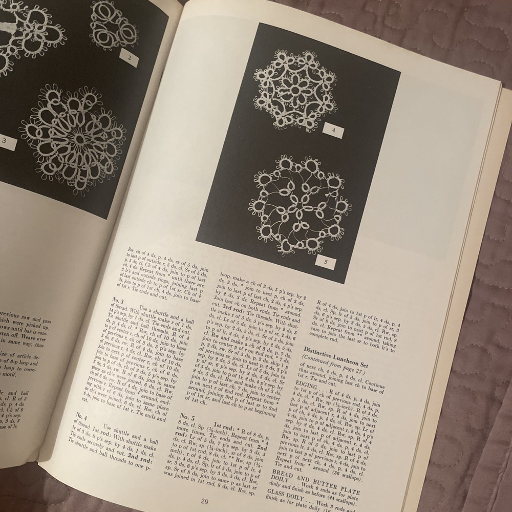Tatting Doilies & Edgings Rita Weiss Dover Needlework Series Pattern Book